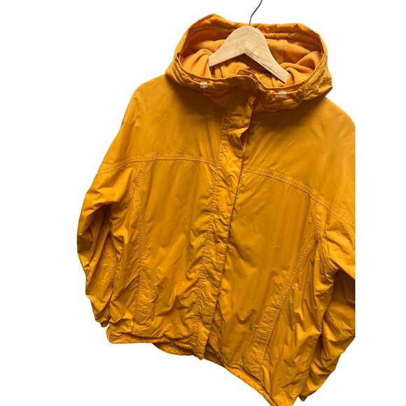 L.L. Bean Vintage 90's Yellow Softshell Hoodie Windbreaker Jacket - Picture 1 of 7